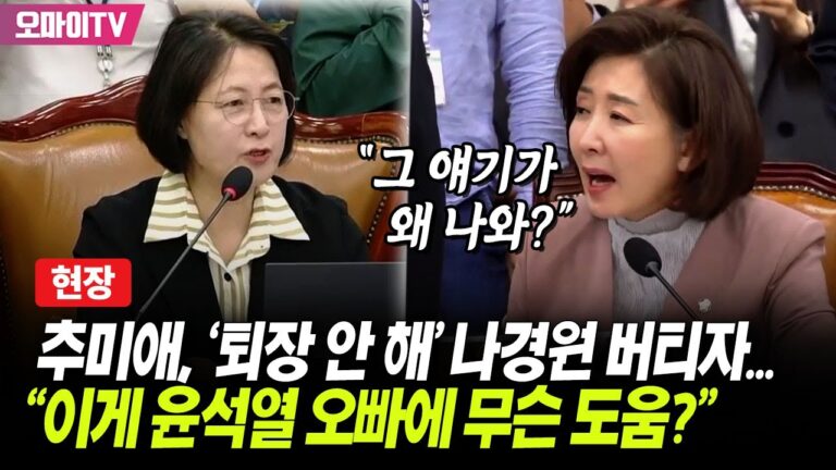 또 불붙은 추-나 대전, “윤석열 오빠에게 도움 되겠나”: 슬로우레터 9월23일.